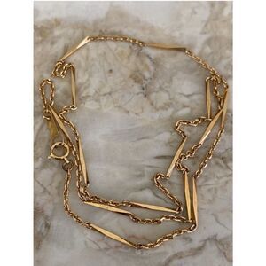 18K Yellow Gold Fancy Link 16” Chain - 3grams